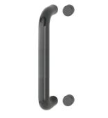 AR602/300BF Hoppe D' Handle Ø 34mm x 300mm Centres Pull Handle Bolt Fix - (Nylon) Anthracite Grey
