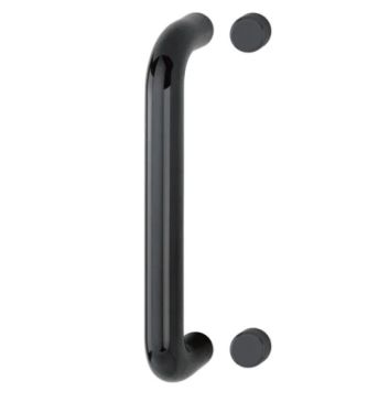 Click Here To Enlarge This Photo Of AR602/300BF Hoppe D' Handle Ø 34mm x 300mm Centres Pull Handle Bolt Fix - (Nylon) Black