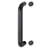 AR602/300BF Hoppe D' Handle Ø 34mm x 300mm Centres Pull Handle Bolt Fix - (Nylon) Black