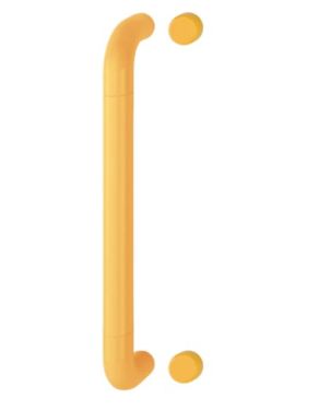 Click Here To Enlarge This Photo Of AR602/425BF Hoppe D' Handle Ø 34mm x 425mm Centres Pull Handle Bolt Fix - (Nylon) Yellow