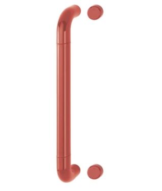 Click Here To Enlarge This Photo Of AR602/425BF Hoppe D' Handle Ø 34mm x 425mm Centres Pull Handle Bolt Fix - (Nylon) Red