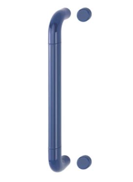 Click Here To Enlarge This Photo Of AR602/425BF Hoppe D' Handle Ø 34mm x 425mm Centres Pull Handle Bolt Fix - (Nylon) Cobalt Blue