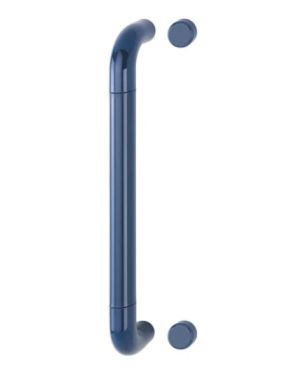 Click Here To Enlarge This Photo Of AR602/425BF Hoppe D' Handle Ø 34mm x 425mm Centres Pull Handle Bolt Fix - (Nylon) Midnght Blue