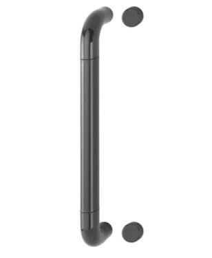 Click Here To Enlarge This Photo Of AR602/425BF Hoppe D' Handle Ø 34mm x 425mm Centres Pull Handle Bolt Fix - (Nylon) Anthracite Grey