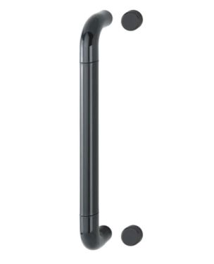 Click Here To Enlarge This Photo Of AR602/425BF Hoppe D' Handle Ø 34mm x 425mm Centres Pull Handle Bolt Fix - (Nylon) Black