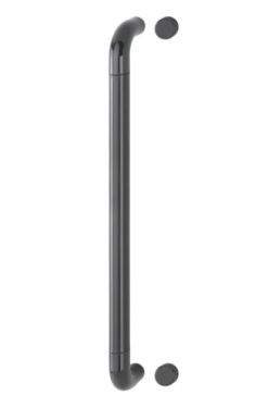 Click Here To Enlarge This Photo Of AR602/600BF Hoppe D' Handle Ø 34mm x 600mm Centres Pull Handle Bolt Fix - (Nylon) Anthracite Grey