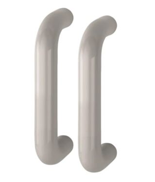 Click Here To Enlarge This Photo Of AR602/220BB Hoppe D' Handle Ø 34mm x 220mm Centres Pull Handle Back To Back - (Nylon) Dove Grey