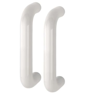 Click Here To Enlarge This Photo Of AR602/220BB Hoppe D' Handle Ø 34mm x 220mm Centres Pull Handle Back To Back - (Nylon) Diamond White