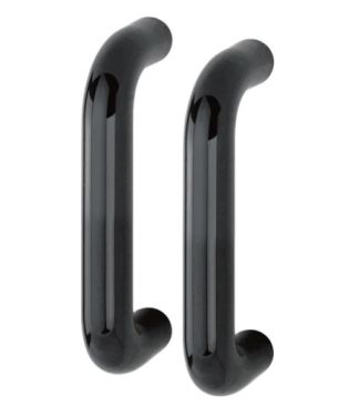 Click Here To Enlarge This Photo Of AR602/220BB Hoppe D' Handle Ø 34mm x 220mm Centres Pull Handle Back To Back - (Nylon) Black