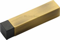 V1084-AT Heritage Brass Door Stop Square Wall Mounted Design Antique Brass Finish