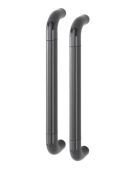 AR602/425BB Hoppe D' Handle Ø 34mm x 425mm Centres Pull Handle Back To Back - (Nylon) Anthracite Grey