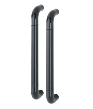 Click Here To Enlarge This Photo Of AR602/425BB Hoppe D' Handle Ø 34mm x 425mm Centres Pull Handle Back To Back - (Nylon) Black