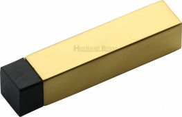 V1084-PB Heritage Brass Door Stop Square Wall Mounted Design Polished Brass Finish