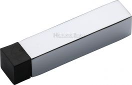 V1084-PC Heritage Brass Door Stop Square Wall Mounted Design Polished Chrome Finish