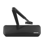 AR3500-D-E/E Hoppe Size 2-4 Overhead Spring Door Closer c/w Backcheck & Delayed Action - RAL9017 Ebony Black (87101059)