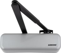 AR6900-D-SE Hoppe Arrone Size 2-4 Overhead Door Closer - Silver with Black arm (87105981)
