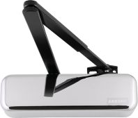 AR6900-D-PSS Hoppe Arrone Size 2-4 Overhead Door Closer - Polished Stainless Steel with Black arm (87105985)