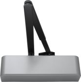 AR1500-SE Size 2-4 Hoppe Arrone Overhead Spring Door Closer c/w Backcheck - Silver with Black arm (87115615)