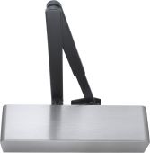 AR1500-SSS Hoppe Arrone Size 2-4 Overhead Spring Door Closer c/w Backcheck - Satin Stainless Steel with Black arm (87107181)