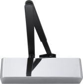 AR1500-PSS Hoppe Arrone Size 2-4 Overhead Spring Door Closer c/w Backcheck - Polished Stainless Steel with Black arm (87107183)