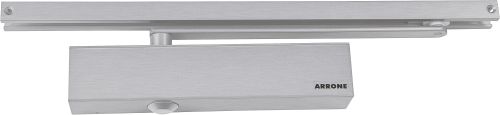 Click Here To Enlarge This Photo Of AR8209-SSS Hoppe Arrone Size 2-4 Overhead Surface Mounted Slide Arm Door Closer - Satin Stainless Steel (87116135)