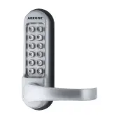 AR515-MC-PK Hoppe Arrone Lever Operated Mechanical Push Button Digital Lock for use with Panic Hardware - Matt Chrome (87138500)