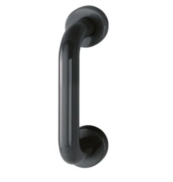 Click Here To Enlarge This Photo Of AR602/220CF Hoppe D' Handle Ø 34mm x 220mm Centres Pull Handle Concealed Fix - (Nylon) Black