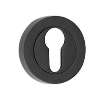 Click Here To Enlarge This Photo Of JMB503E - Frelan Hardware Nero Matt Black Euro Profile Escutcheon