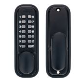 Eclipse ED20 Easy Code Change Mechanical Push Button Digital Lock with Holdback - Matt Black (70256)