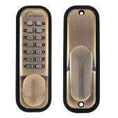 Eclipse ED20 Easy Code Change Mechanical Push Button Digital Lock with Holdback - Antique Bronze (70258)