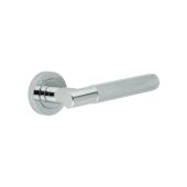 JV850PC Frelan Hardware 'Bari' Polished Chrome Knurled Lever on Rose
