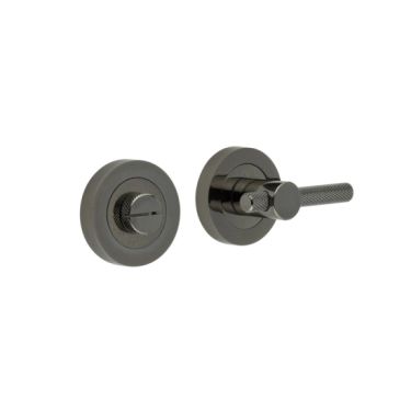 Click Here To Enlarge This Photo Of JV855BN Frelan Hardware Black Nickel Knurled Bathroom Turn & Release