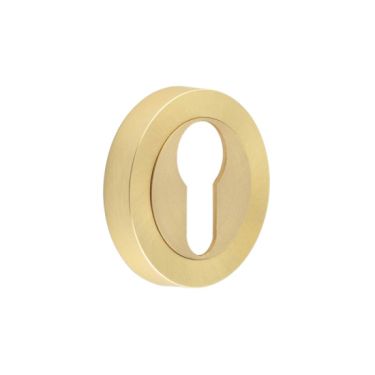 Click Here To Enlarge This Photo Of JV503ESB Frelan Hardware Jedo Satin Brass Euro Profile Escutcheon