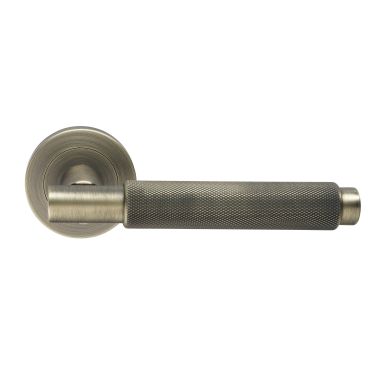 Click Here To Enlarge This Photo Of JTHA1800-F Jigtech 'Textura' Lever On Rose Matt Antique Brass [CE]