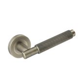 JTHA1800-F Jigtech 'Textura' Lever On Rose Matt Antique Brass [CE]