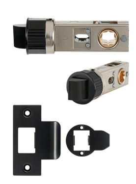 Click Here To Enlarge This Photo Of JTL4620-F Matt Black 57mm Smart Passage Latch - CE/Fire Rated
