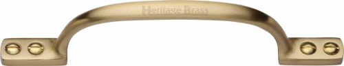 Click Here To Enlarge This Photo Of V1090 152-SB Heritage Brass Pull Handle Russell Design 152mm Satin Brass Finish