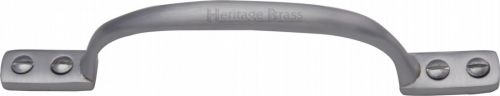 Click Here To Enlarge This Photo Of V1090 152-SC Heritage Brass Pull Handle Russell Design 152mm Satin Chrome Finish