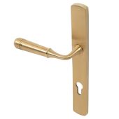 BLU Performance Opera 92mm Multipoint Lock Lever Handle, 316 Stainless Steel, PVD Satin Brass (TBH095B-PSB)