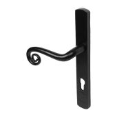 DuraTique, 92mm Multipoint Lock Curly Tail Lever Handles (Right Hand) - Stainless Steel Black Antique Finish 44-68mm (CO7300C-RH-TMB)