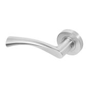 BLU Performance Wing Lever Door Handle on Round Rose, G316 Satin Stainless Steel (WH900C-SSS)