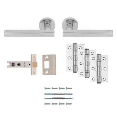 Click Here To Enlarge This Photo Of UDP010CP/INTB - Carlisle Brass 'Lagos' Ultimate Door Pack - Polished Chrome