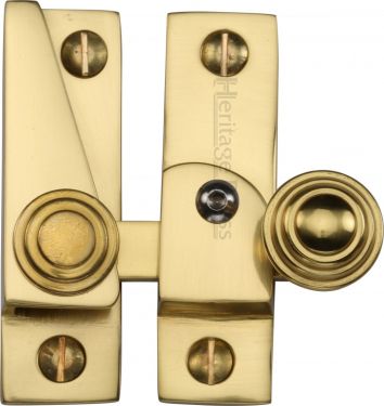Click Here To Enlarge This Photo Of V1104L-PB Heritage Brass Sash Fastener Lockable Polished Brass Finish