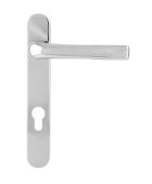 BX050309 MILA Chrome Standard Security 92mm Multipoint Lock Door Handle 220mm Backplate (122mm screw centres)