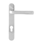 BX050409 MILA Chrome Standard Security 92mm Multipoint Lock Door Handle 240mm Backplate (211mm screw centres)