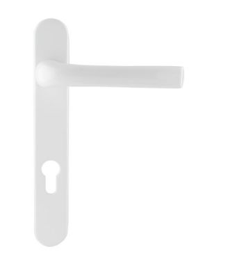Click Here To Enlarge This Photo Of BX050428 MILA White Standard Security 92mm Multipoint Lock Door Handle 240mm Backplate (211mm screw centres)