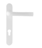 BX050428 MILA White Standard Security 92mm Multipoint Lock Door Handle 240mm Backplate (211mm screw centres)
