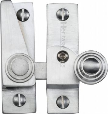 Click Here To Enlarge This Photo Of V1104L-SC Heritage Brass Sash Fastener Lockable Satin Chrome Finish