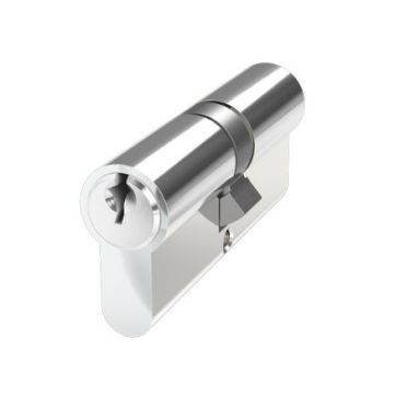 Click Here To Enlarge This Photo Of BX4545ETPCM6 Mila Chrome 6 Pin Euro Profile 90mm (45/45) Cylinder & Turn c/w 3 Keys