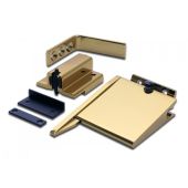 DSPBFD MK2 Fire Rated Door Selector (Wedge Shape) - Polished Brass